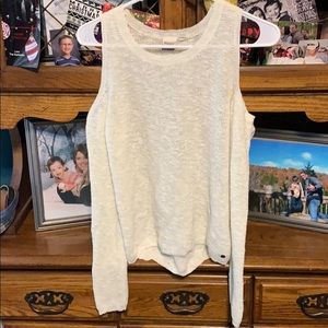 Cold shoulder sweater